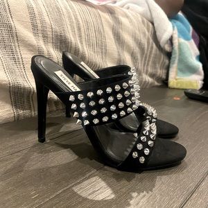Steve Madden Black Studded Heels